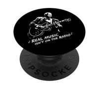 La Vraie Musique n'est Pas à la Radio - Blues Legend Guitar PopSockets PopGrip Adhésif
