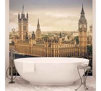 La Vue sur Londres Papier Peint Photo Décoration Murale Papier Peint Photo Image Papier peint (3401ws), Intissé (EasyInstall), XXL - 312cm x 219cm