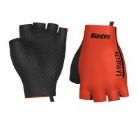 Santini La Vuelta Leader Short Gloves Orange L Red