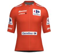 Santini La Vuelta Leader Short Sleeve Jersey Orange L Homme Red