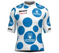 LA VUELTA Maillot manches courtes Maillot à pois rouge 2025 blanc