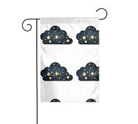 La YYHWHJDE L'étoile la plus brillante dans le ciel nocturne. La taille précise de ce drapeau de jardin est de 30,5 x 45,7 cm, ce qui est un rapport d'or soigneusement conçu. Il s'adapte parfaitement