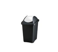 La zappa Bidone Multipat pour les ordures avec couvercle basculant (29,5 l - 29 x 39 x h 50 cm, Blanc)