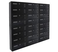 La zappa Boîte aux lettres murale pour immeuble, boîte à lettres modulaire "Made in Italy" (Anthracite, 32 emplacements)