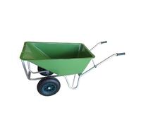 La zappa Brouette ''Wilby'' Chariot à Roulettes avec cadre tubulaire galvanisé et baignoire en PVC 160 lt à deux roues