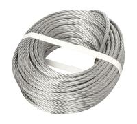 La zappa Câble en acier galvanisé durable et polyvalent (6 mm x 100 m - 72 fils)