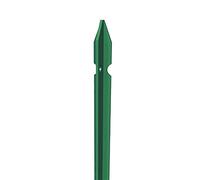 La zappa Poteau de clôture en acier "T" avec trous pour fixation treillis métallique soudé (200 cm, plastifié vert)
