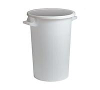 La zappa Poubelle en PVC superposable sans couvercle pour poubelle (75 l - Ø 44 x h 63 cm, blanc)