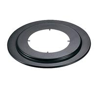 La zappa Rosace ronde en acier noir, Anneau de fermeture pour cheminée poêle à granulés et bois (Ø80 mm)