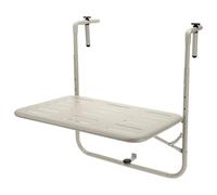 La zappa Support de table pour garde-corps 60 x 70 cm pratique et gain de place (blanc)