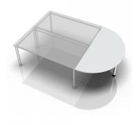 LA160 W - tablette d'extension 160x80 Gris