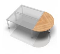 LA160 W - tablette d'extension 160x80 Noyer