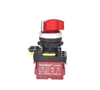 LA36M avec bouton de déconnexion à LED Bouton de démarrage Bouton d'arrêt Accessoires Bouton poussoir Interrupteur rotatif 2 ou 3 positions 12V24V220V(RED-LATCHING,2NO_3 POSITION-LONG_12-24V)