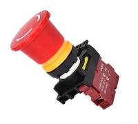 LA36M Bouton E-Stop de rechange pour panneaux de commande de la série LA38, tension nominale 400 V, tête de champignon autobloquante, configuration du contact 1NO 1NC (C)