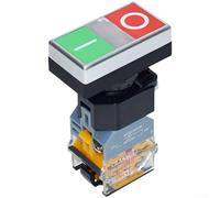 LA38 11D RG Interrupteur à bouton-poussoir avec double commande et indicateur LED pour la gestion des opérations d'équipement (LA38-11/RG AC220V)