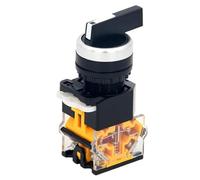 LA38-11X2 Interrupteur sélecteur rotatif DC 24 V rond autobloquant 2 positions NC + NO interrupteur rotatif pour commande de contacteur relais