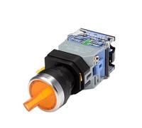 LA38-11XD/2 interrupteur à bouton-poussoir rotatif avec lampe 22MM 2 positions 3 positions bouton de verrouillage commutateurs multicolore en option(Yellow,3 POSITION_2NC_12 V)