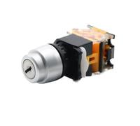 LA38-11Y/2 LA38-20Y/3 22mm sélecteur de bouton interrupteur e verrouillage rotatif 2 3 positions 1NO1NC 2NO avec 2 interrupteurs à bouton-poussoir de verrouillage(2NO)