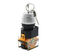 LA38-11Y/2 LA38-20Y/3 Sélecteur de bouton 22 mm Interrupteur à clé à verrouillage rotatif 2 ou 3 positions 1 NO 1 NC 2 NO avec 2 clés 1 pièce(2NO)