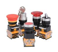 LA38 2 position 1NO /1NC with LED Emergency stop knob 22mm Push Button Switch series Knob switch NWPNLXEA(Blau)