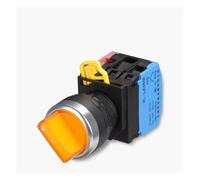 LA38 2 position 1NO /1NC with LED Indicator light 24V 220V Self reset Self-lock 22mm Push Button Switch series NWPNLXEA(Knob-YELLOW,SELF-RESET_24V)