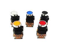 LA38 22mm Flat head Pushbutton switch 1NO 1NC Momentary Push button switches LA38-11 NWPNLXEA(2)