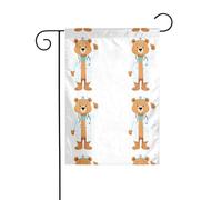 LAABBE Beau mât de drapeau de jardin imprimé ours docteur décoration de cour extérieure mode 30,5 x 45,7 cm