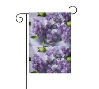 LAABBE Encadrement de fleurs lilas en fleurs imprimées mât de drapeau extérieur cour décoration mode 30,5 x 45,7 cm