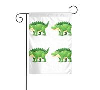 LAABBE Mât de drapeau de jardin imprimé crocodile vert dinosaure extérieur décoration de cour 30,5 x 45,7 cm