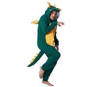 Laahoem Animal Dragon Pyjama Unisex Adulte Hood Hommes Female Roleplay Combinaison Ensemble Pyjamas Dark Green S