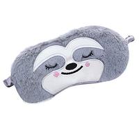 Laahoem Animal Sommeil Masque pour les Yeux Mignon Drôle 3D Doux Moelleux Dessin Animé Masque Yeux pour Dormir Voyage Respirant Masque Yeux Enfants Adultes Femmes Sloth Gray