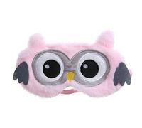 Laahoem Animal Sommeil Masque pour les Yeux Mignon Drôle 3D Doux Moelleux Dessin Animé Masque Yeux pour Dormir Voyage Respirant Masque Yeux Enfants Adultes Femmes Hibou Rose