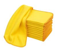Laam linen Grands plumeaux Jaunes résistants de qualité de Luxe, Chiffon de Nettoyage ménager, de Polissage, d'époussetage, 100% Coton, idéal pour Le Nettoyage (35 x 45 cm (Paquet de 12))