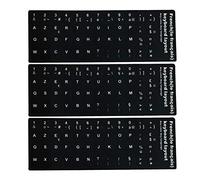 LAANCOO Autocollants Clavier, Remplacement Designer français Clavier Autocollants français Lettre pour Ordinateur Portable Clavier Autocollant Laptops Accessoires 3pcs