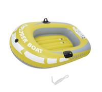 LAANCOO Bateau Gonflable, Ensemble de Bateaux gonflables, Aviron épaissis pour Les Enfants (Jaune, Une Personne), Bateaux mijous, pour Enfants