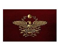LAANCOO Drapeau de l'empire Romain 3 'x 5' - Drapeau de l'empire Romain 90 x 150 cm - Drapeau SPQR Banner Drapeau de Jardin drôle pour décoration extérieure intérieure