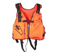LAANCOO Gilet de Vie en Kayak, Gilet de Natation pour Adultes, Sangles réglables USCG Niveau 70 Niveau flottabilité, Bandes réfléchissantes et sifflet pour Les Sports Nautiques pêche au Kayak, Orange