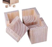 LAANCOO Meubles en Bois des Pattes, 4pcs Jois en Bois pour Meubles 2 HEAUGNER SAFA SAFA Pied pour Les CARAUTES, Lits, Tables (Couleur en Naturel)