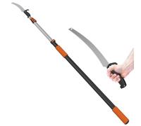 LAANPOLE 9m Scie, Ébrancheur sur Perche Telescopique avec Perche de Extension 2-9m, Ébrancheur Manuel pour Jardin, Orange