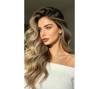 LaaVoo Extension Clip Cheveux Naturel - Balayage Noir à Marron Clair et Blond Moyen - Double Trame - 40cm 5pcs 80g - Se Fond Naturellement - Remy - #1b/8/22