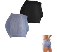 Laaway Sustainay Mens Underwear, Ice Silk Breathable Men's Butt Lift Underwear, Seamless Shape Wear Padded Underwear
