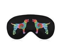 Lab Labrador Tie Dye Masque pour les yeux de chien pour dormir Blackout Night Bandeau avec sangle réglable pour hommes femmes Voyage Yoga Sieste