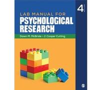 Lab Manual for Psychological Research by Dawn M. McBrideJ. Cooper Cutting Unknown (Auteur)