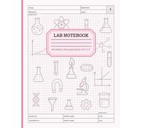 Lab Notebook: 5x5 Quad Ruled Graph Paper for Biology, Chemistry, Physics. Feminine Pink Cover for Students.