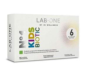 Lab One Probiotique pour enfants - 15 sachets - Le meilleur pour la thérapie antibiotique, soutient la microflore intestinale et renforce l'immunité