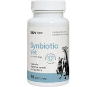 Lab-V Synbiotic Vet Probiotiques pour chiens et chats 45 capsules Probiotique Digestif pour chiens et chats avec suppléments prébiotiques pour chiens et chats Ferments Lactiques Intestin Santé
