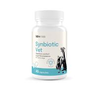 Lab-V Synbiotic Vet Probiotiques pour chiens et chats 45 gélules probiotiques digestifs pour chiens et chats avec prébiotiques, suppléments pour chien et chat, ferments lactiques, intestin santé