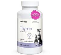 Lab-V Thyron, 90 gélules, soutient la fonction thyroïdienne correcte avec L-tyrosine, vitamines et sels minéraux pour chiens et chats, nourriture complémentaire