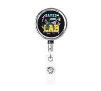 Lab Week 2023 Saved by The Lab Porte-badge rétractable Reel Clip Id Card Holder forNurse Student Office Worker