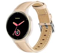 Laband Bracelet de montre en cuir de 20 mm compatible avec Garmin Vivoactive 6/5/3/3 Music/Forerunner 570 42 mm/165/55/245/645, bracelet en cuir souple à dégagement rapide pour Venu Sq 2/Venu Sq/Venu